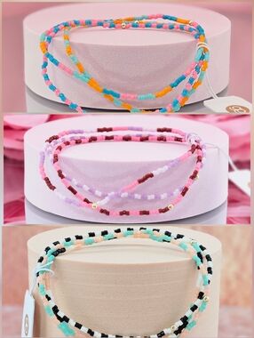 BUNDLE 3 Gorjana Bracelets Sets Multi Gigi Beaded Striped Boho Festival Indie